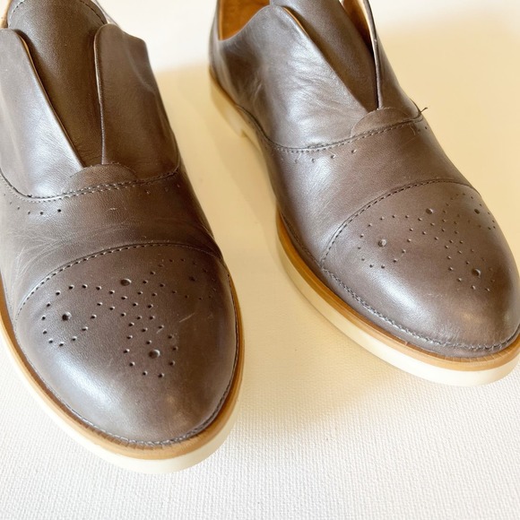 PIKOLINOS | Pyrgos Oxford Shoes Women Smoke Gray Leather Cap Toe Slip On Sz 7.5 - Picture 7 of 16